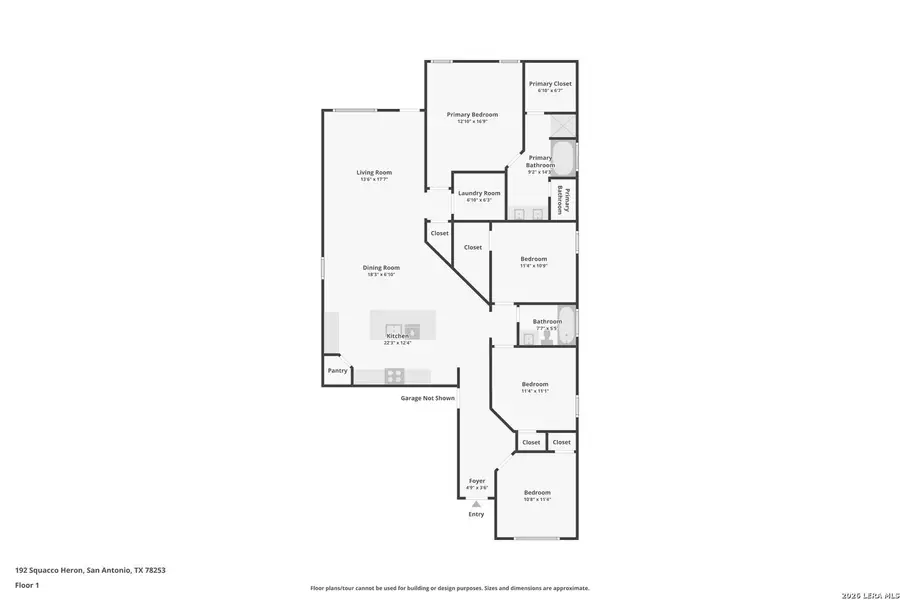 2D floor plan layout of this home in Redbird Ranch, San Antonio, TX (Image 4).