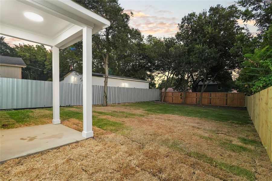Exterior details and patio area of a home in , Dallas (Image 15). Exterior details and patio area of a home in , Dallas (Image 15).