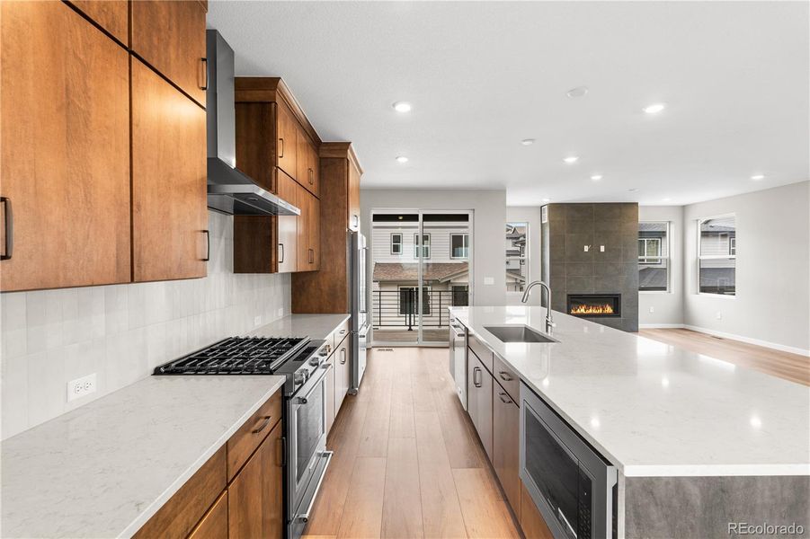 Furnished interior view inside a new home in Tribute at Lyric, Lone Tree (Image 14).