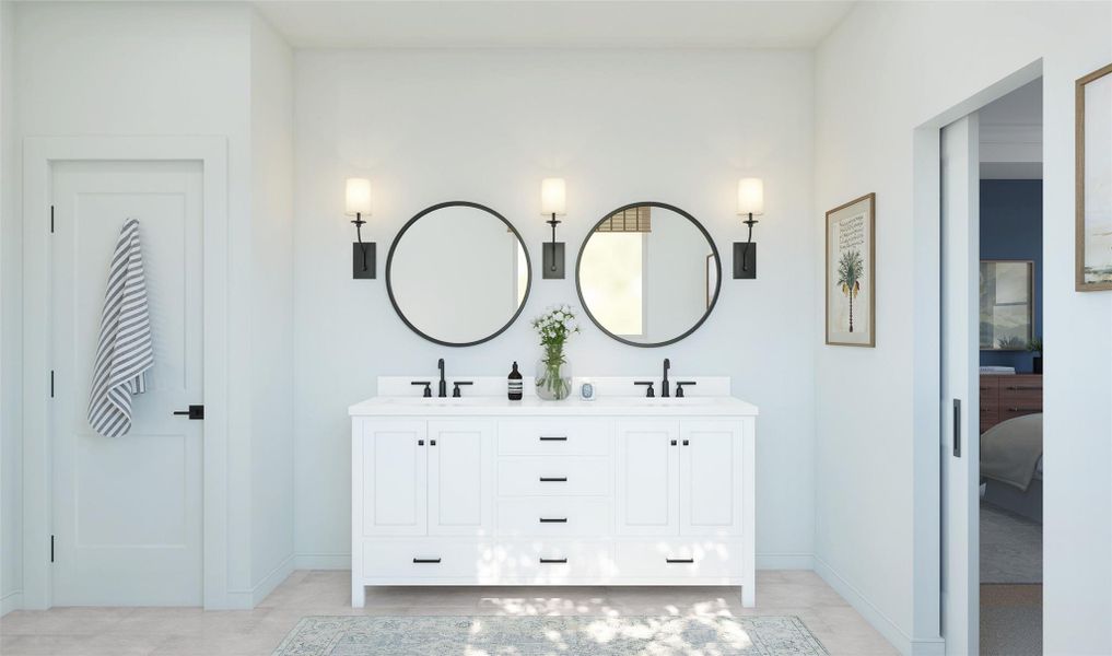 Spa-like primary bath (*Artist rendering used for illustration purposes only.) Spa-like primary bath (*Artist rendering used for illustration purposes only.)