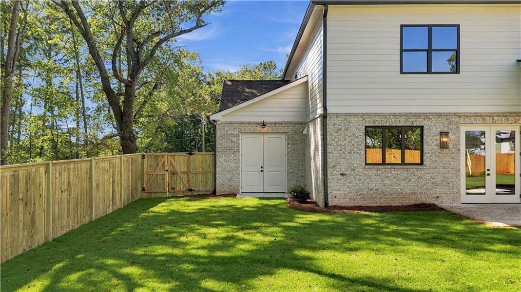 Exterior details and patio area of a home in , Buford (Image 33).