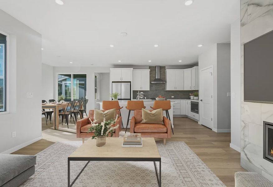 Homesite 47 Great Room, Kitchen + Dining - Virtually Staged - 5 of 14