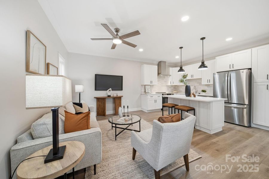 Furnished interior view inside a new home in , Charlotte (Image 11).