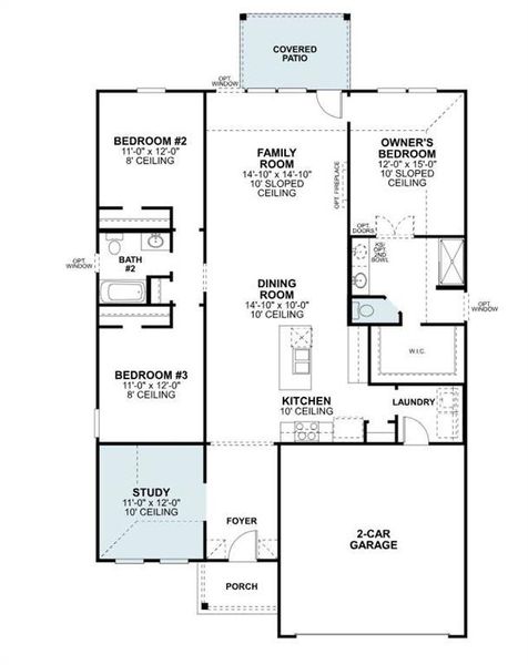 2D floor plan layout of this home in Meadow Park, Ponder, TX (Image 5). 2D floor plan layout of this home in Meadow Park, Ponder, TX (Image 5).