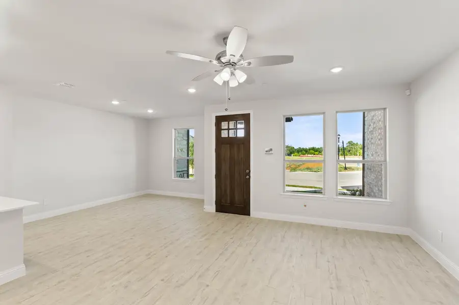 Front exterior of a new home in Timber Ridge, Corinth, TX, highlighting curb appeal (Image 19).