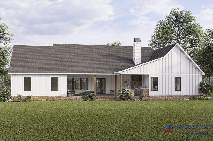 Representative exterior photo of a completed home built from the Mabelle 1 by Zeal Home Builders in Echo Grove, Poolville, TX (Image 13).