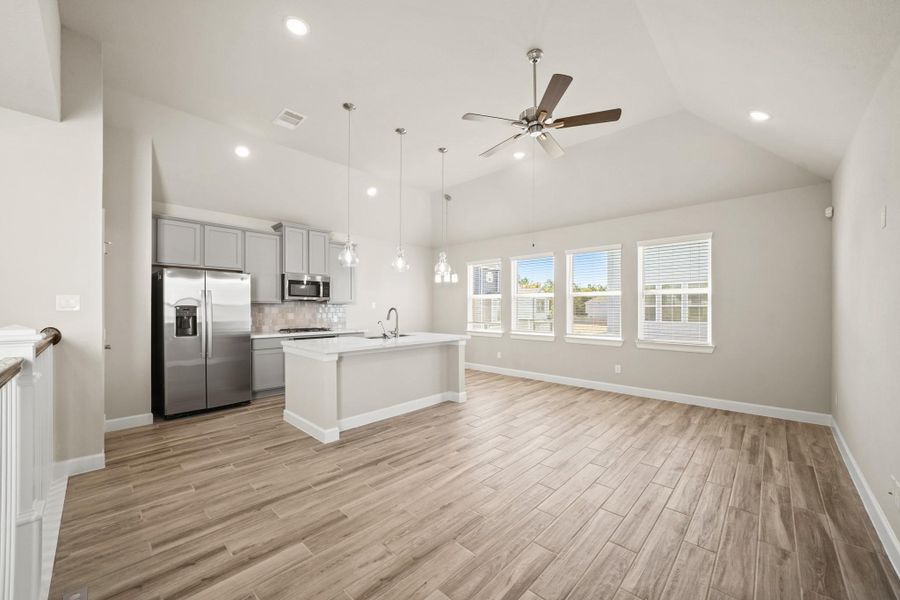 Open living space (*Photo not of actual home and used for illustration purposes only.)Charming dining area (*Photo not of actual home and used for illustration purposes only.)Lovely kitchen (*Photo not of actual home and used for illustration purposes only.)Stylish kitchen (*Photo not of actual home and used for illustration purposes only.)Serene primary suite (*Photo not of actual home and used for illustration purposes only.)Primary bath with dual sinks, tub, and separate shower (*Photo