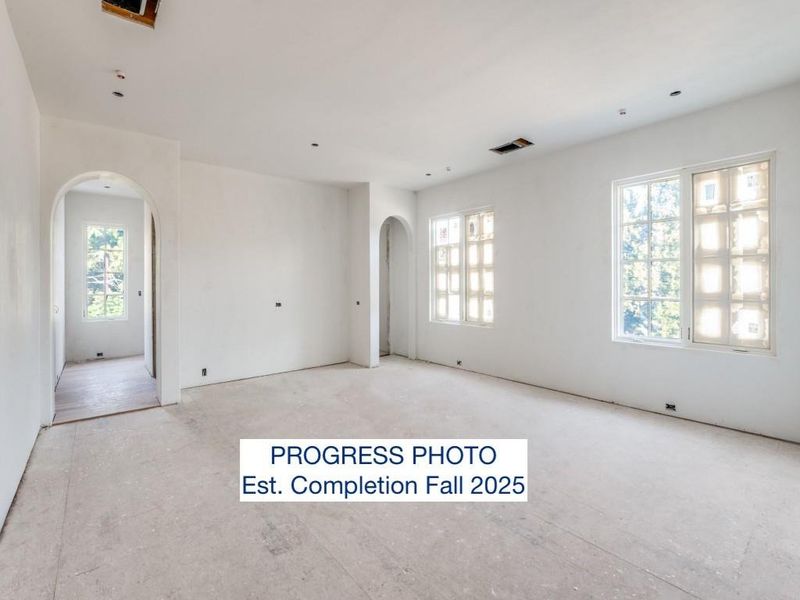 Progress Photo, Upstairs Lounge. Estimated Completion Fall 2025.