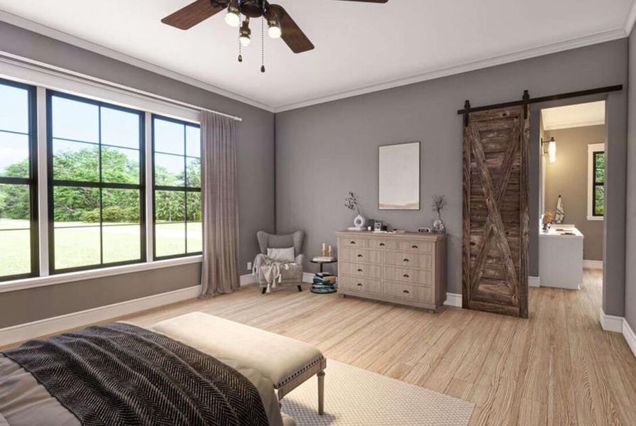 Furnished interior view inside a new home in , New Waverly (Image 4).