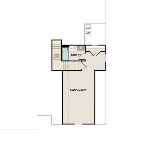 2D floor plan layout of this home in Waters Edge, Mansfield, GA (Image 5).