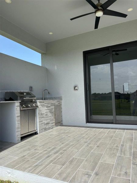 Exterior details and patio area of a home in , Cape Coral (Image 2). Exterior details and patio area of a home in , Cape Coral (Image 2).