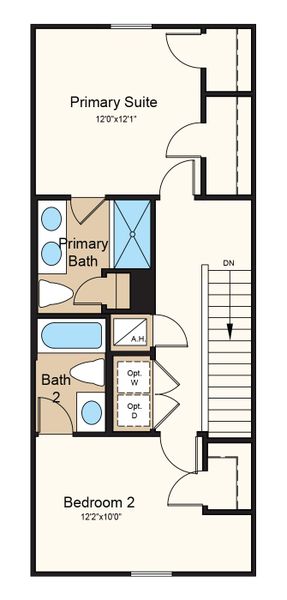 2D floor plan layout of this home in Westview Community Group Page, Kissimmee, FL (Image 3).