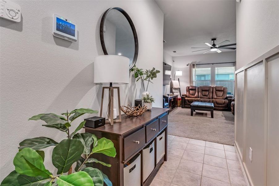 Hall leading into heart of the home