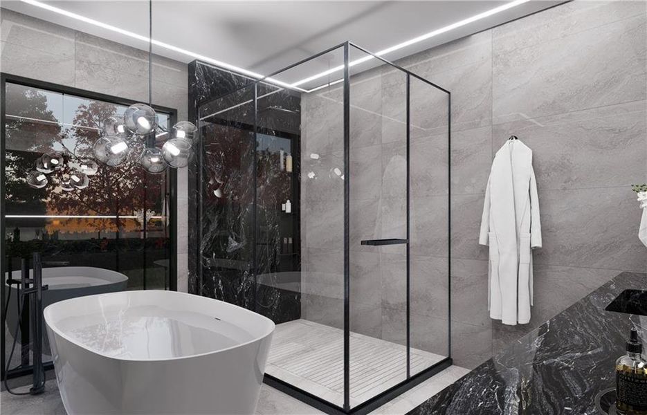 Furnished interior view inside a new home in , Atlanta (Image 9).