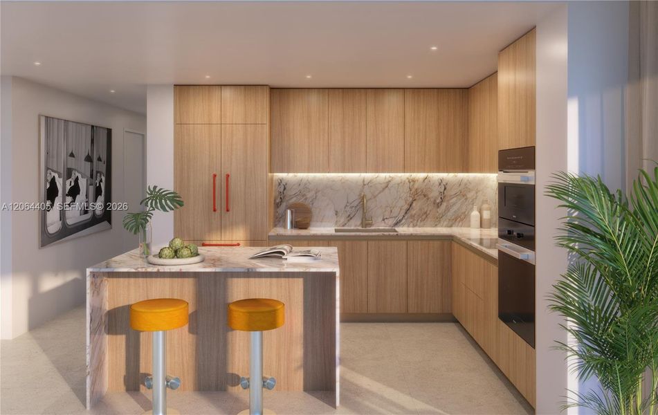 Furnished interior view inside a new home in , Miami (Image 6).
