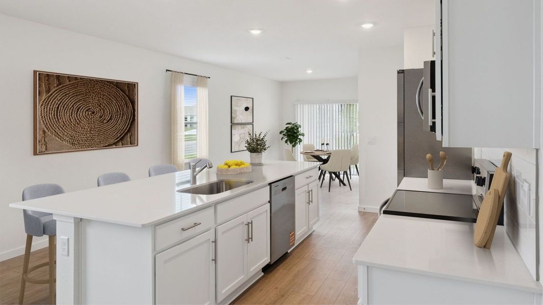 Representative furnished interior of a home built from the Baldwin by D.R. Horton in Crossroads at Kelly Park, Apopka (Image 8).