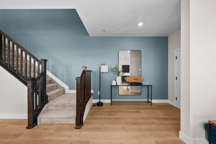 Furnished interior view inside a new home in Trailstone, Arvada (Image 6).
