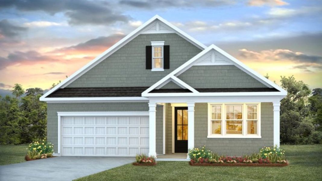 Representative exterior photo of a completed home built from the CANTEY by D.R. Horton in Rivers Reach, Yemassee, SC (Image 2).