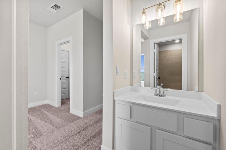 Furnished interior view inside a new home in Lariat, Liberty Hill (Image 12).