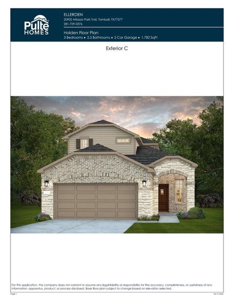 Front exterior of a new home in Ellerden, Tomball, TX, highlighting curb appeal (Image 2). Front exterior of a new home in Ellerden, Tomball, TX, highlighting curb appeal (Image 2).
