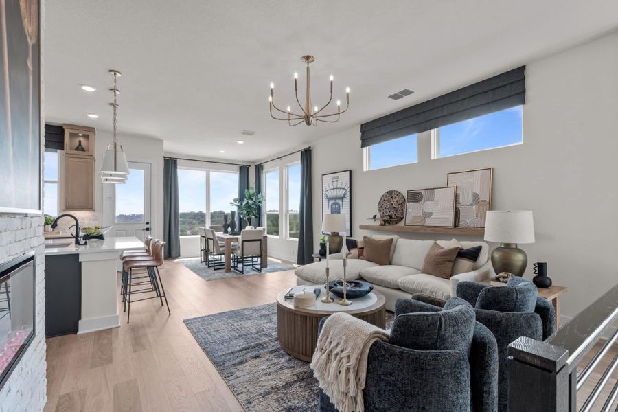 Furnished interior view inside a new home in Santa Rita Ranch, Liberty Hill (Image 52).