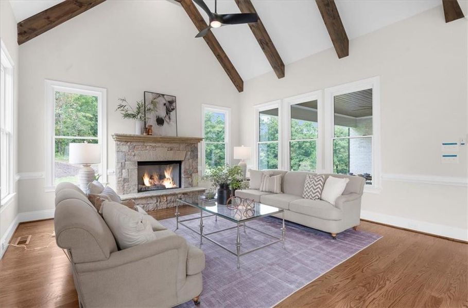 Furnished interior view inside a new home in , Canton (Image 43).