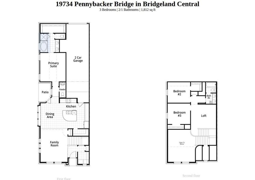 2D floor plan layout of this home in Bridgeland Central, Cypress, TX (Image 3). 2D floor plan layout of this home in Bridgeland Central, Cypress, TX (Image 3).
