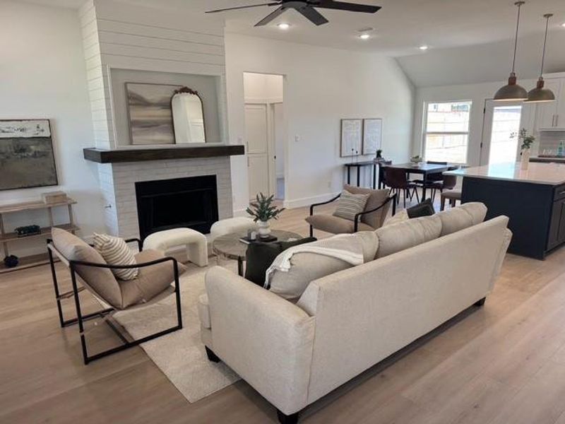 Beautiful Wood burning Fireplace