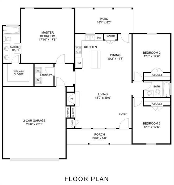 2D floor plan layout of this home in , Whitney, TX (Image 5).