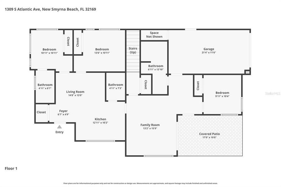 2D floor plan layout of this home in , New Smyrna Beach, FL (Image 8).