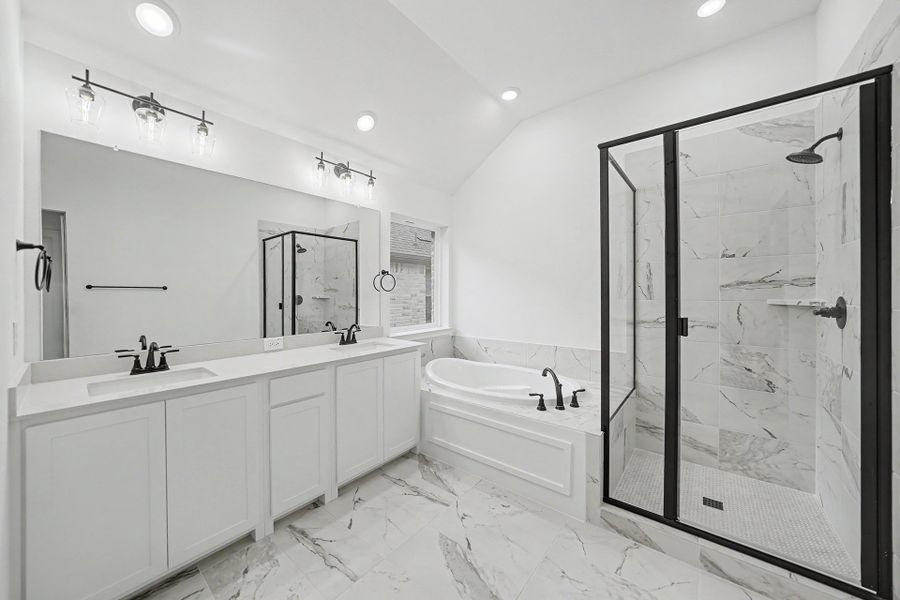 Furnished interior view inside a new home in Light Farms Brenham - 40' Lots, Celina (Image 10).