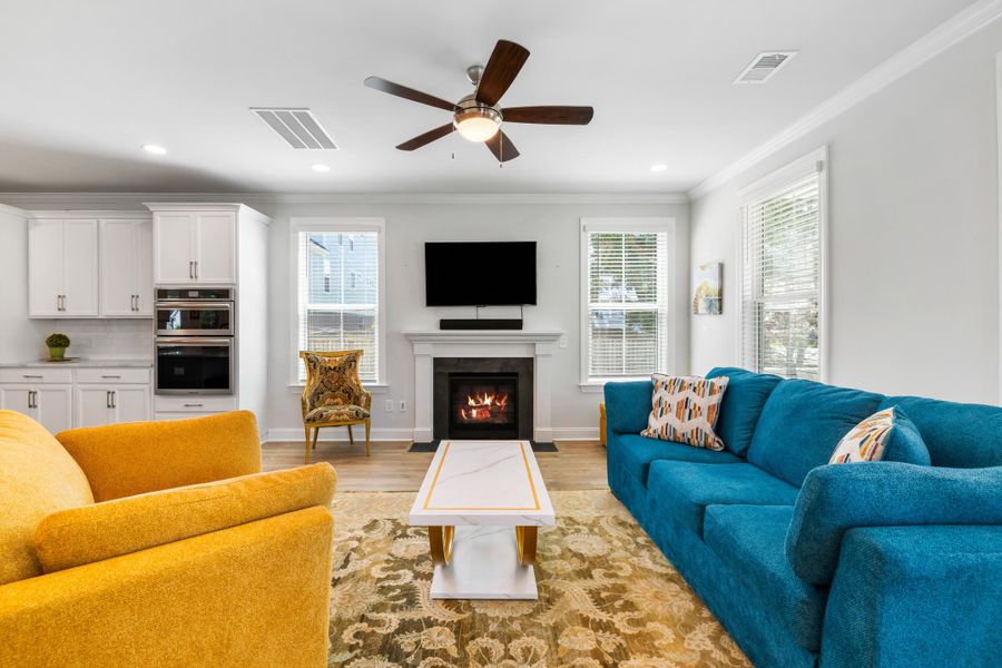 Furnished interior view inside a new home in Oak Bluff, Charleston (Image 6).