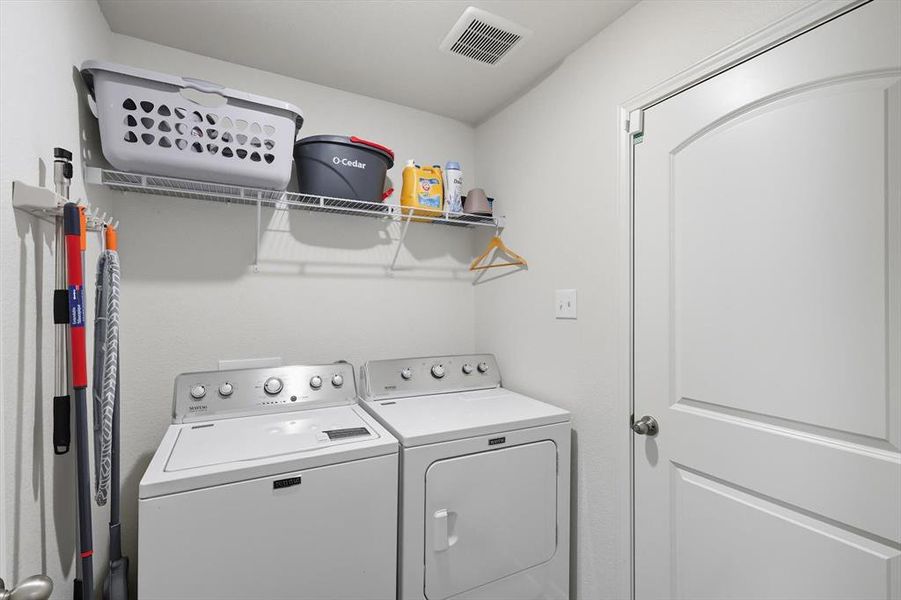 Laundry area featuring washer and dryer