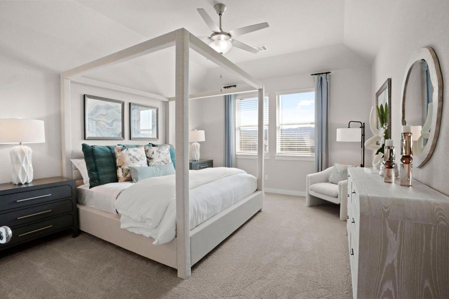 Furnished interior view inside a new home in Lakeside at Tessera, Lago Vista (Image 22). Furnished interior view inside a new home in Lakeside at Tessera, Lago Vista (Image 22).