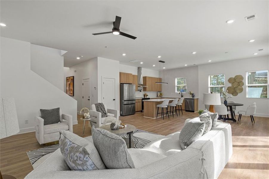 Furnished interior view inside a new home in , Atlanta (Image 10). Furnished interior view inside a new home in , Atlanta (Image 10).