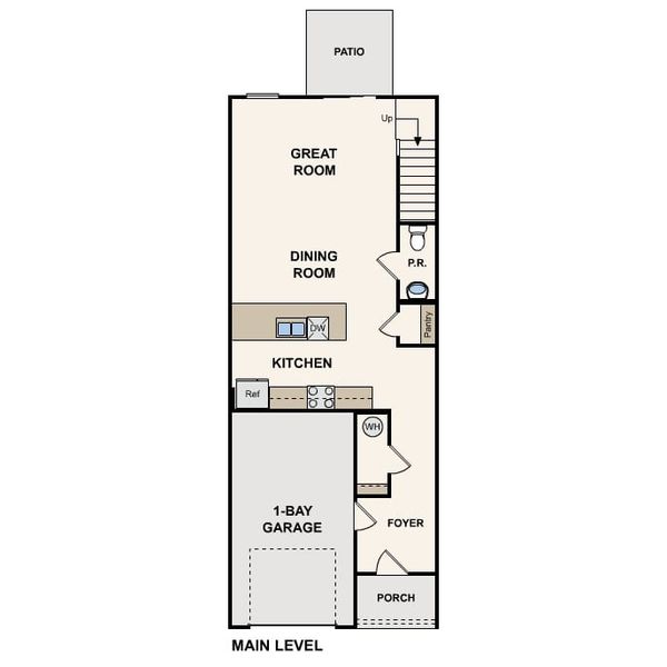 2D floor plan layout for the Holly Springs by Century Complete in Hillsdale Ridge Townhomes, Advance, NC (Image 2). 2D floor plan layout for the Holly Springs by Century Complete in Hillsdale Ridge Townhomes, Advance, NC (Image 2).