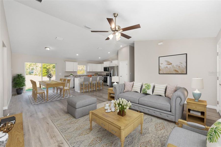 Furnished interior view inside a new home in , Dunnellon (Image 10).