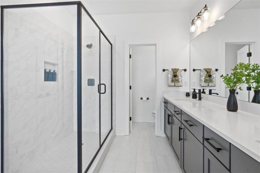 Furnished interior view inside a new home in , Roswell (Image 32).