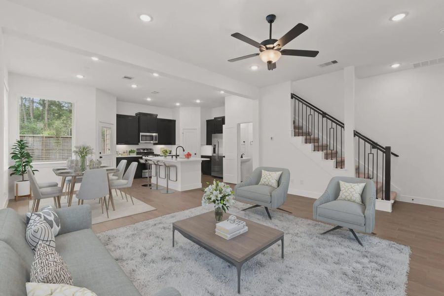 Representative furnished interior of a home built from the Cheverny by Chesmar Homes in Bridgeland Chateau, Cypress (Image 19).
