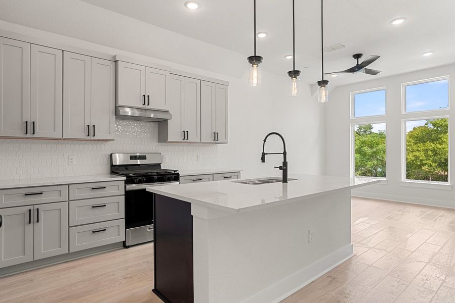 Furnished interior view inside a new home in Koenig Townhomes, Austin (Image 9).