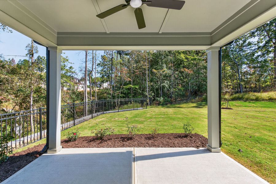 Exterior details and patio area of a home in Serenity - The Park Collection, Fuquay Varina (Image 3).