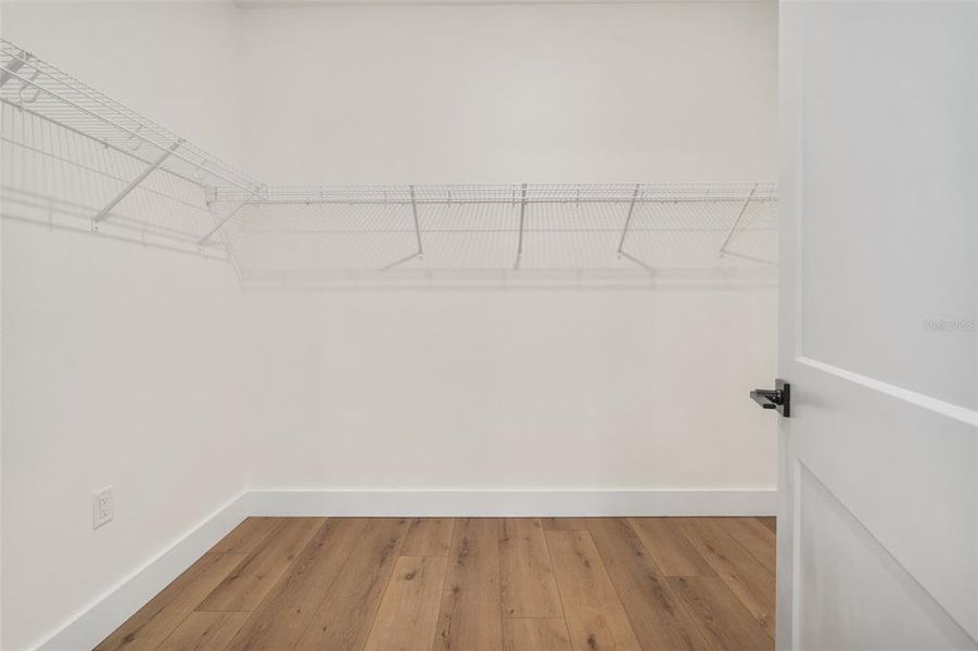 Walk-in closet in primary