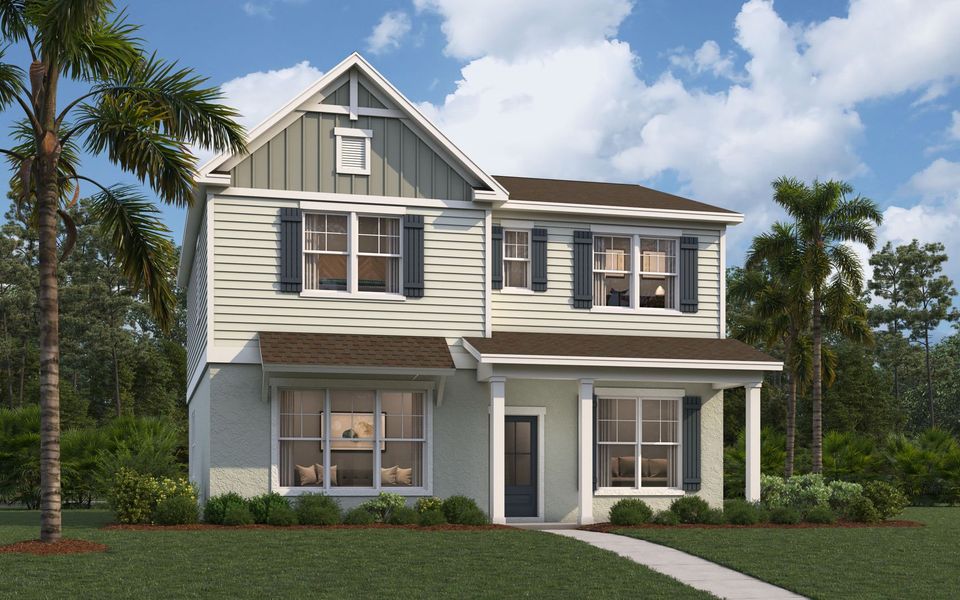 Representative exterior photo of a completed home built from the Weybridge by Stanley Martin Homes in Compass Pointe, Apollo Beach, FL (Image 7). Representative exterior photo of a completed home built from the Weybridge by Stanley Martin Homes in Compass Pointe, Apollo Beach, FL (Image 7).