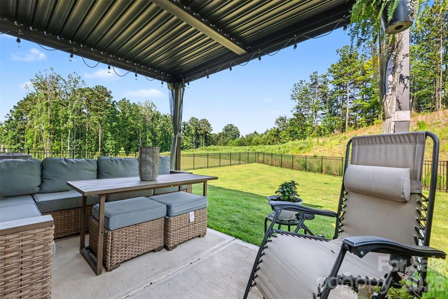 Exterior details and patio area of a home in Lakeshore at Windstone, Mooresville (Image 3).
