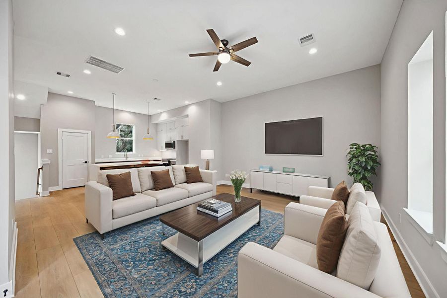 Furnished interior view inside a new home in , Houston (Image 10).