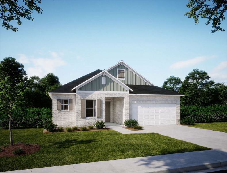 Representative exterior photo of a completed home built from the Drexel by Maronda Homes in Bellview Pointe, Bellview, FL (Image 1).