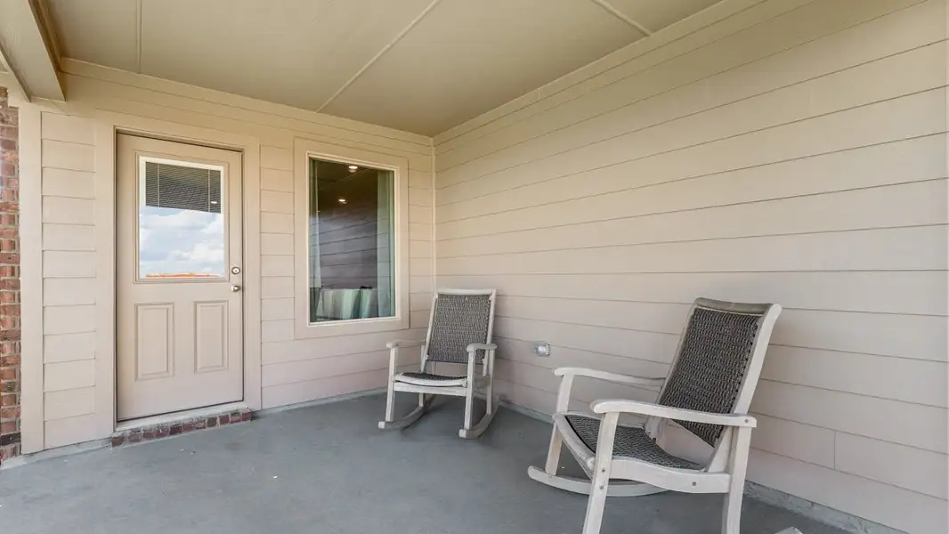 Exterior details and patio area of a home in Rosewood at Beltmill, Fort Worth (Image 3).