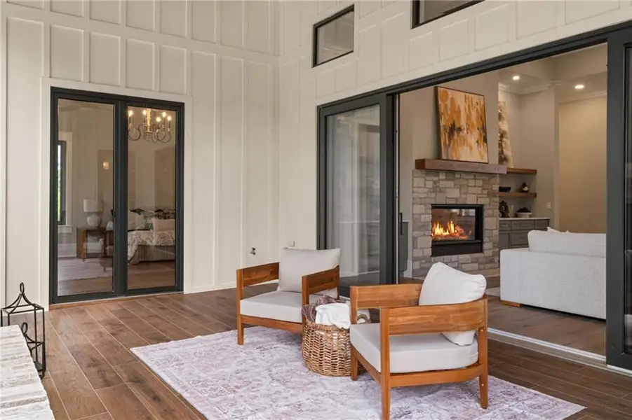 Exterior details and patio area of a home in , Canton (Image 32).
