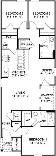 2D floor plan layout for the Wyeth by D.R. Horton in Lake Terrace, LaFayette, GA (Image 2). 2D floor plan layout for the Wyeth by D.R. Horton in Lake Terrace, LaFayette, GA (Image 2).