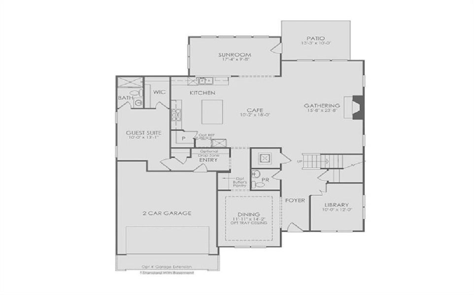 2D floor plan layout of this home in Silverwood, Cumming, GA (Image 2).